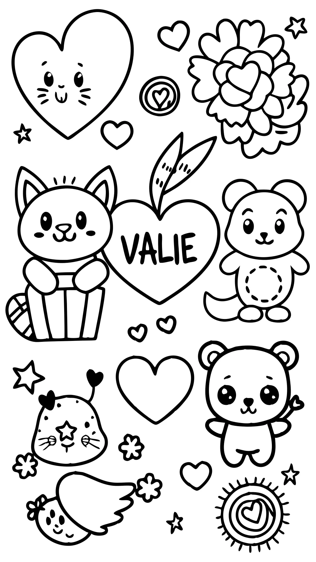 printable valentines coloring pages